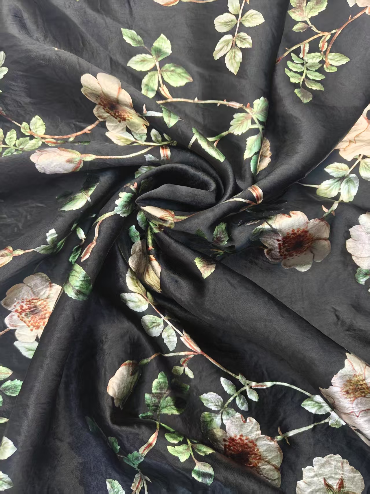 Acetate Satin-Crepe Printed Fabric LP2434-8